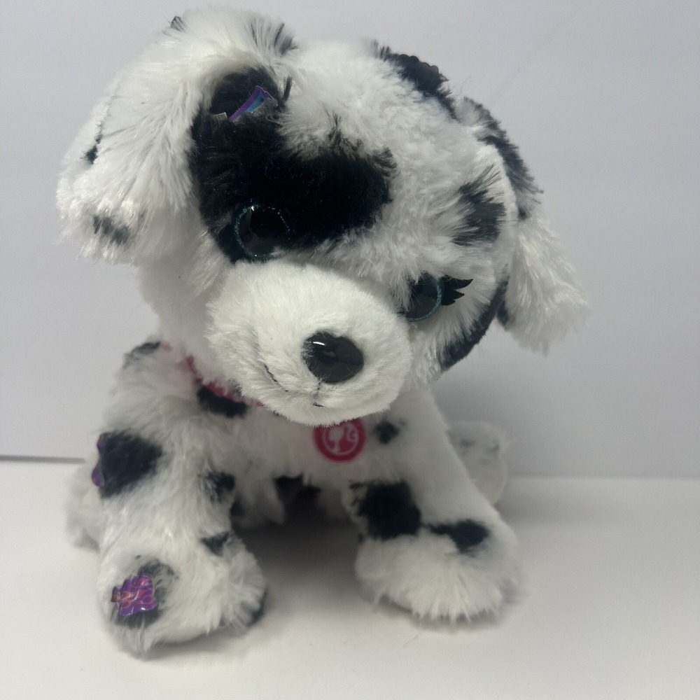 Barbie Dalmatian Barking Dog Plush White puppy Stuffed Animal Toy